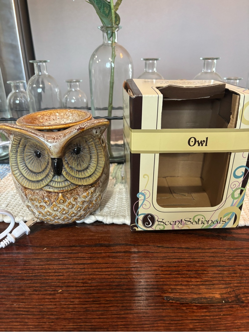 New ScentSationals Spotted Owl Wax Warmer Full Size Warmer Never Used